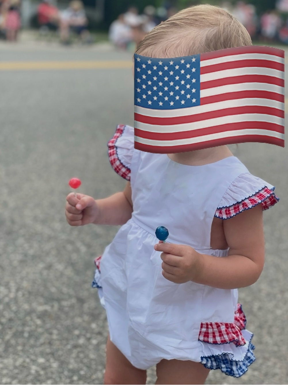 SAME DAY SHIP! Patriotic Ruffle Bubble Romper 2T Red White Blue Gingham 4th July